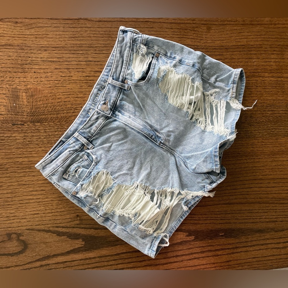 American Eagle Distressed High Waist Shorts